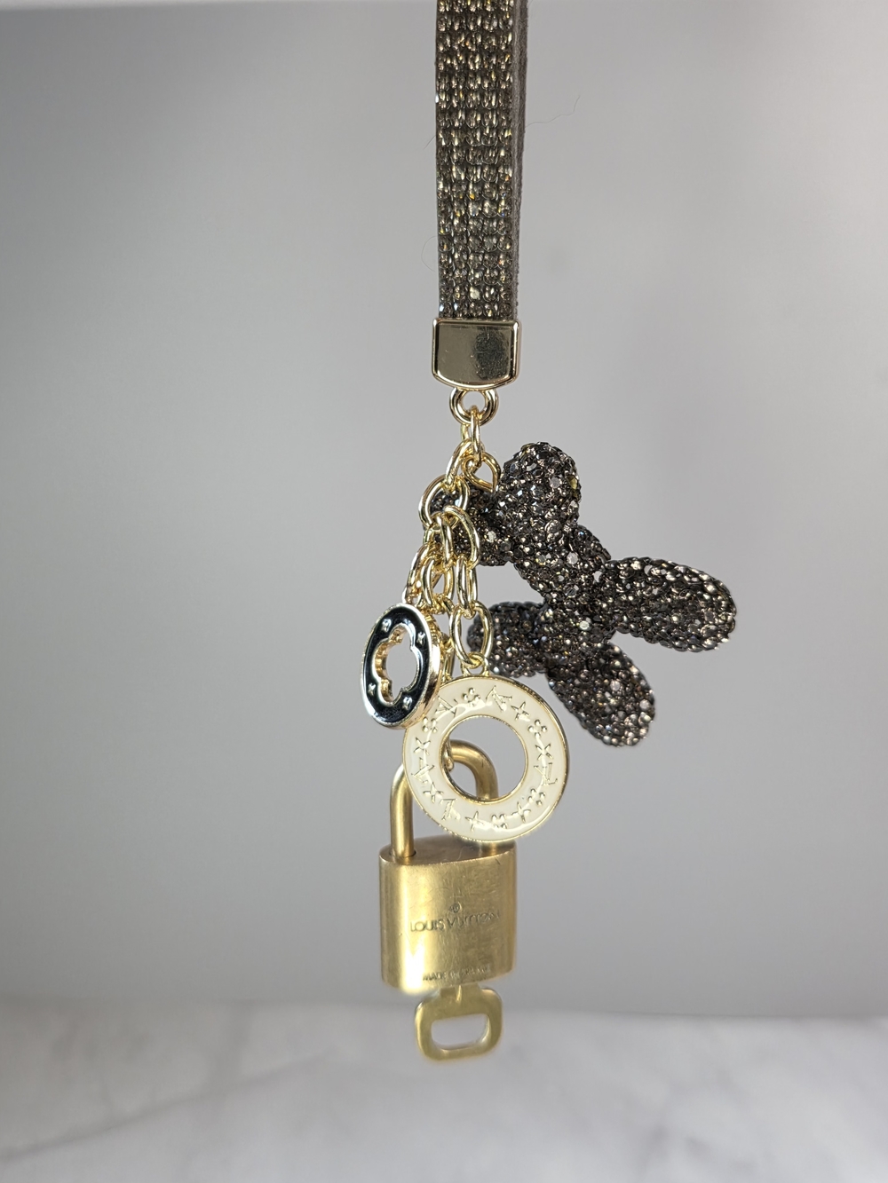 Louis Vuitton Lock & Key Keychain on Unbranded Handmade Charm Strap - Picture 2 of 6